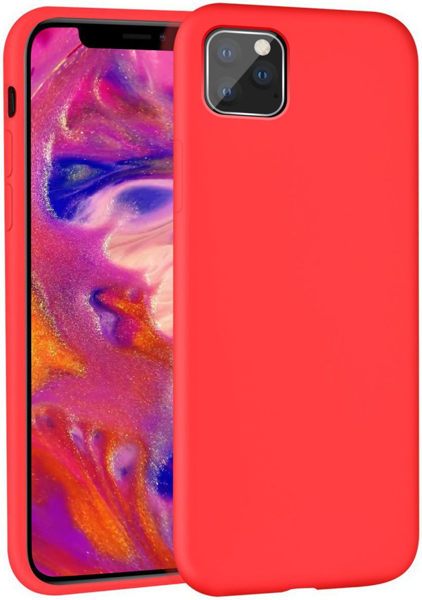Apple iPhone 11 Pro Max Full Covered Siliconen Hoesje Rood afbeelding 1