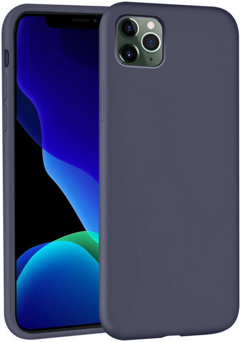 Apple iPhone 11 Pro Max Full Covered Siliconen Hoesje Blauw afbeelding 1