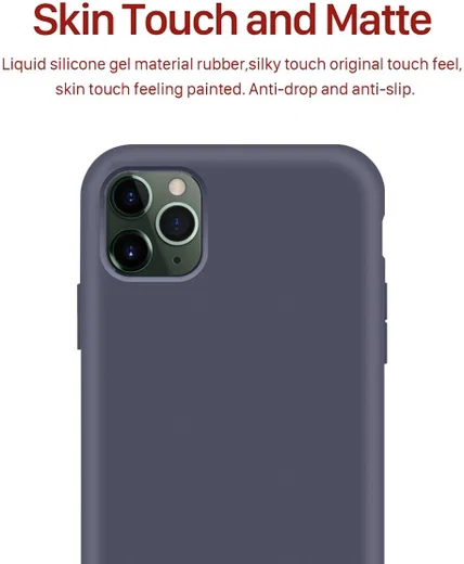 Apple iPhone 11 Pro Max Full Covered Siliconen Hoesje Blauw afbeelding 4
