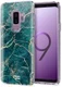 HappyCase Samsung Galaxy S9 Plus Flexibel TPU Hoesje Aqua Marmer Print afbeelding 2