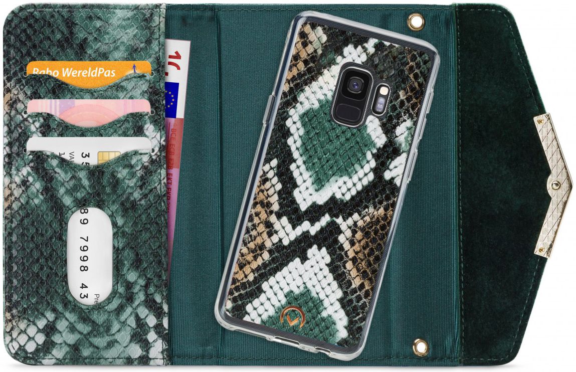 Mobilize Velvet Clutch Samsung Galaxy S9 Hoesje Green Snake afbeelding 1