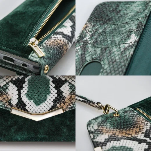 Mobilize Velvet Clutch Samsung Galaxy S9 Hoesje Green Snake afbeelding 8