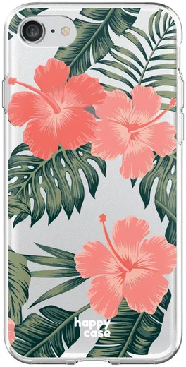 HappyCase Apple iPhone 8 Flexibel TPU Hoesje Tropic Vibe Print afbeelding 1
