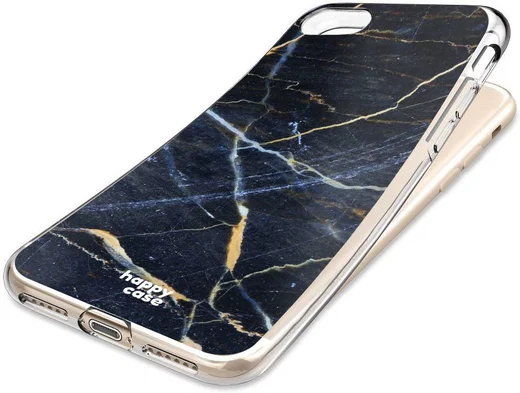 HappyCase Apple iPhone 8 Flexibel TPU Hoesje Donker Marmer Print afbeelding 6