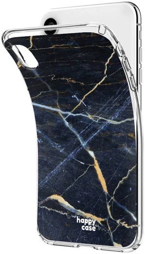 HappyCase Apple iPhone XR Hoesje Flexibel TPU Donker Marmer Print afbeelding 5