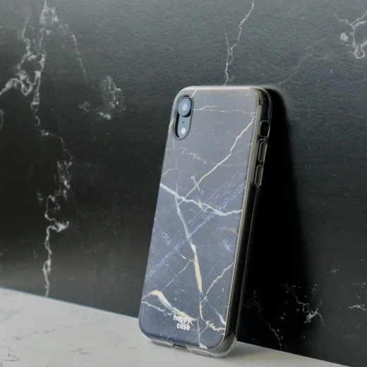 HappyCase Apple iPhone XR Hoesje Flexibel TPU Donker Marmer Print afbeelding 7