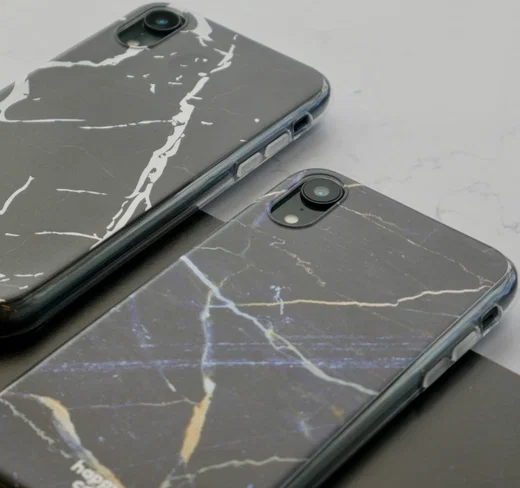 HappyCase Apple iPhone XR Hoesje Flexibel TPU Donker Marmer Print afbeelding 9