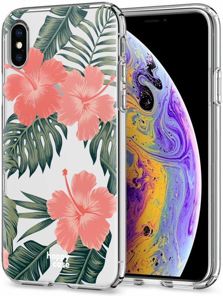 HappyCase Apple iPhone XS Flexibel TPU Hoesje Tropic Vibe Print afbeelding 2