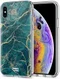 HappyCase Apple iPhone XS Flexibel TPU Hoesje Aqua Marmer Print afbeelding 2