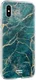 HappyCase Apple iPhone XS Flexibel TPU Hoesje Aqua Marmer Print afbeelding 5