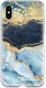 HappyCase Apple iPhone XS Flexibel TPU Hoesje Blauw Marmer Print afbeelding 1