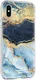 HappyCase Apple iPhone XS Flexibel TPU Hoesje Blauw Marmer Print afbeelding 8