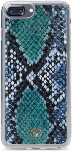 Mobilize Velvet Clutch Apple iPhone 8 / 7 / 6 Plus Hoesje Blue Snake afbeelding 3