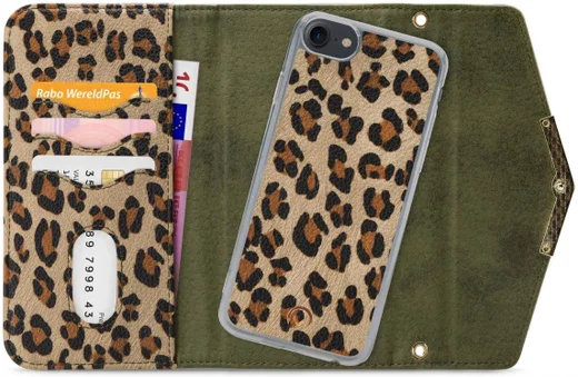 Mobilize Velvet Clutch Apple iPhone SE 2020 / 8 / 7 Hoesje Luipaard afbeelding 1
