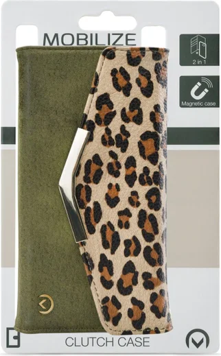 Mobilize Velvet Clutch Apple iPhone SE 2020 / 8 / 7 Hoesje Luipaard afbeelding 7