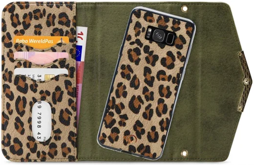 Mobilize Velvet Clutch Samsung Galaxy S8 Hoesje Green Leopard afbeelding 1