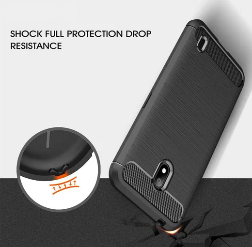 Nokia 2.2 Geborsteld TPU Hoesje Zwart afbeelding 2