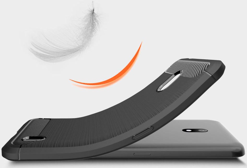 Nokia 2.2 Geborsteld TPU Hoesje Zwart afbeelding 7