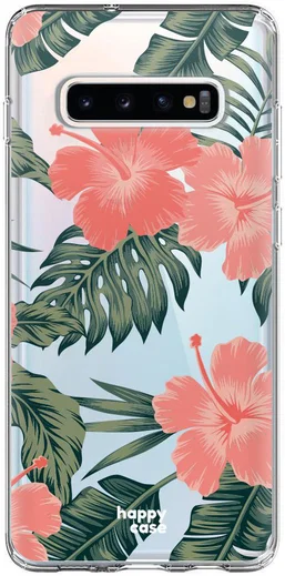 HappyCase Galaxy S10 Plus Flexibel TPU Hoesje Tropic Vibe Print afbeelding 1