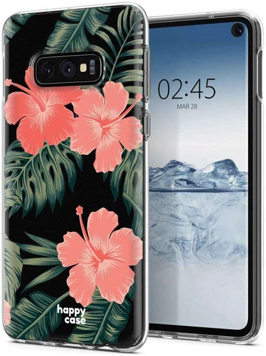 HappyCase Galaxy S10E Flexibel TPU Hoesje Tropic Vibe Print afbeelding 2