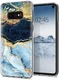 HappyCase Galaxy S10E Flexibel TPU Hoesje Blauw Marmer Print afbeelding 2