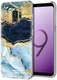 HappyCase Galaxy S9 Flexibel TPU Hoesje Blauw Marmer Print afbeelding 2
