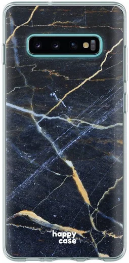 HappyCase Galaxy S10 Flexibel TPU Hoesje Donker Marmer Print afbeelding 1