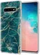 HappyCase Galaxy S10 Flexibel TPU Hoesje Aqua Marmer Print afbeelding 2