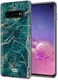 HappyCase Galaxy S10 Flexibel TPU Hoesje Aqua Marmer Print afbeelding 6