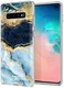 HappyCase Galaxy S10 Flexibel TPU Hoesje Blauw Marmer Print afbeelding 2