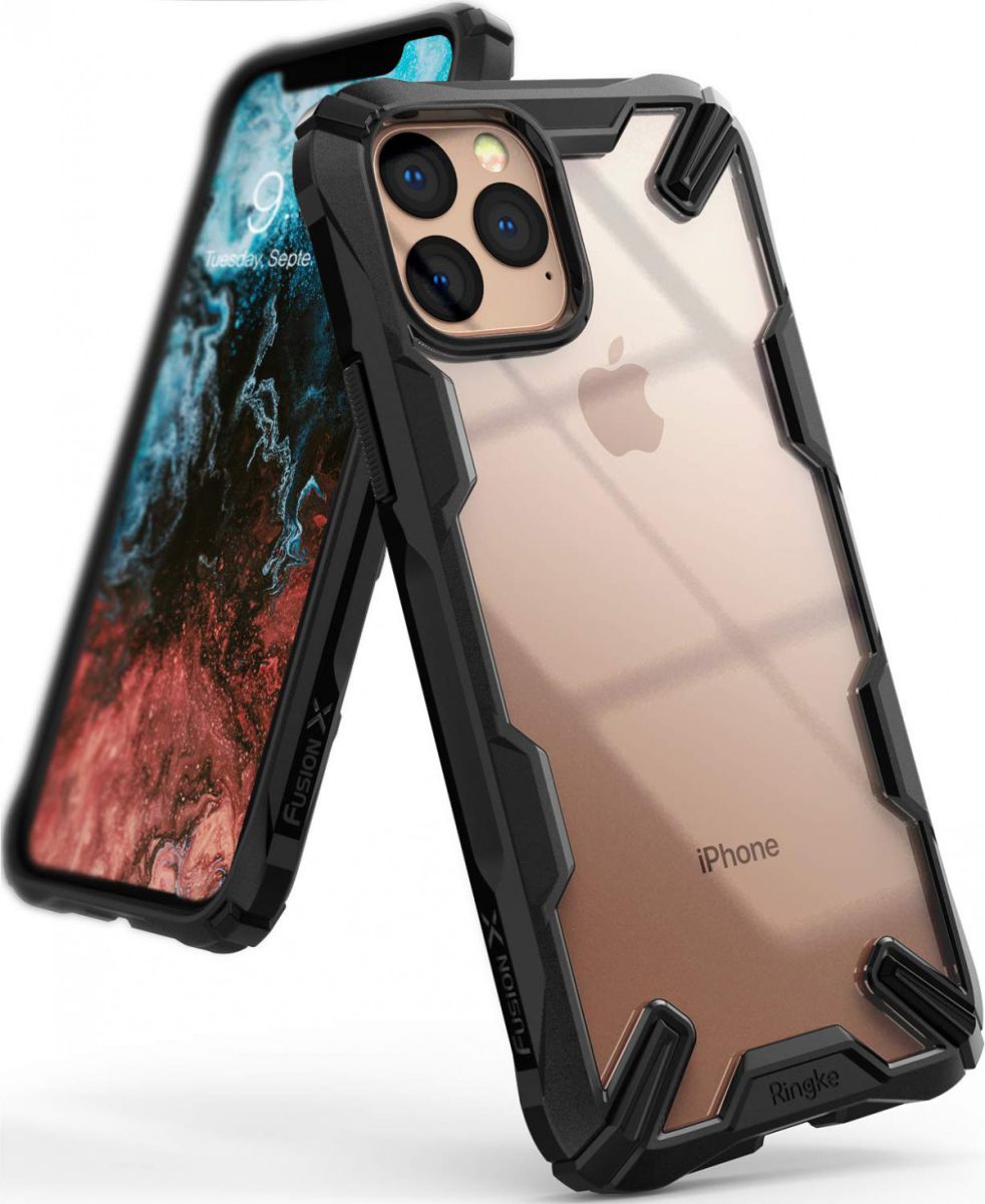 Ringke Fusion X Apple iPhone 11 Pro Hoesje Transparant / Zwart afbeelding 1