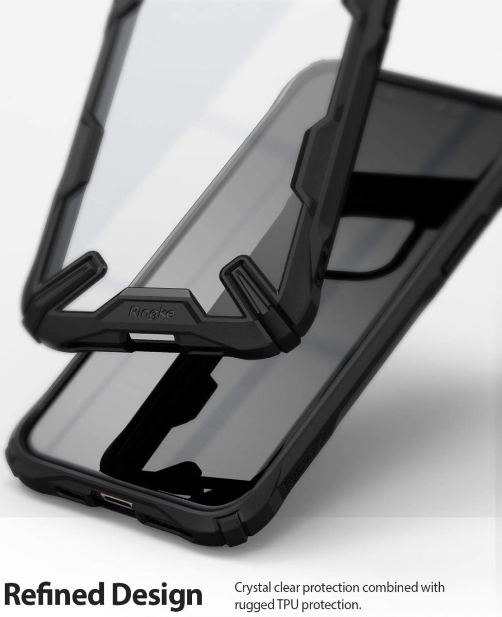 Ringke Fusion X Apple iPhone 11 Pro Hoesje Transparant / Zwart afbeelding 3