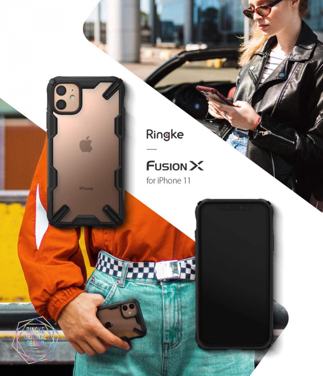 Ringke Fusion X Apple iPhone 11 Hoesje Transparant / Zwart afbeelding 9