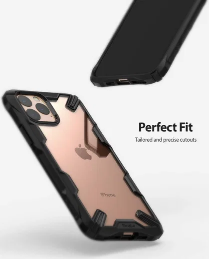Ringke Fusion X Apple iPhone 11 Pro Max Hoesje Transparant / Zwart afbeelding 4