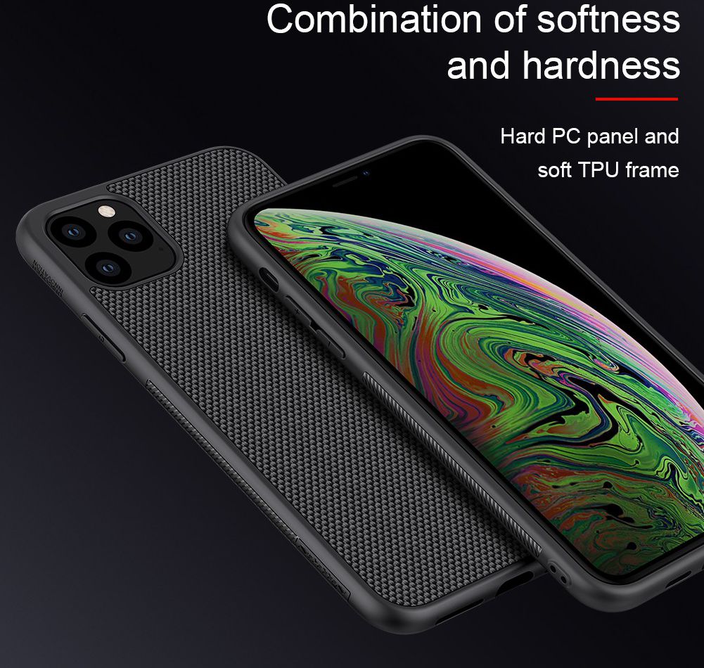 Nillkin Textured Hybride Apple iPhone 11 Pro Max Hoesje Zwart afbeelding 6