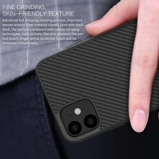 Nillkin Synthetic Fiber Hybride Apple iPhone 11 Hoesje Zwart afbeelding 13