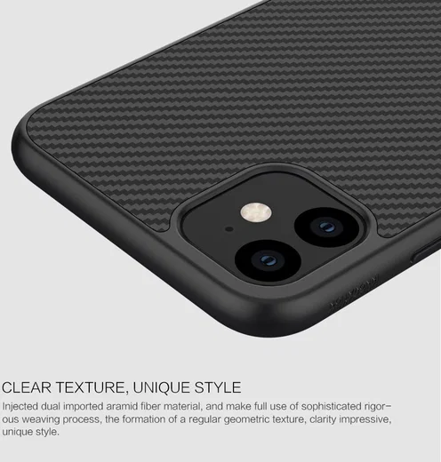 Nillkin Synthetic Fiber Hybride Apple iPhone 11 Hoesje Zwart afbeelding 7