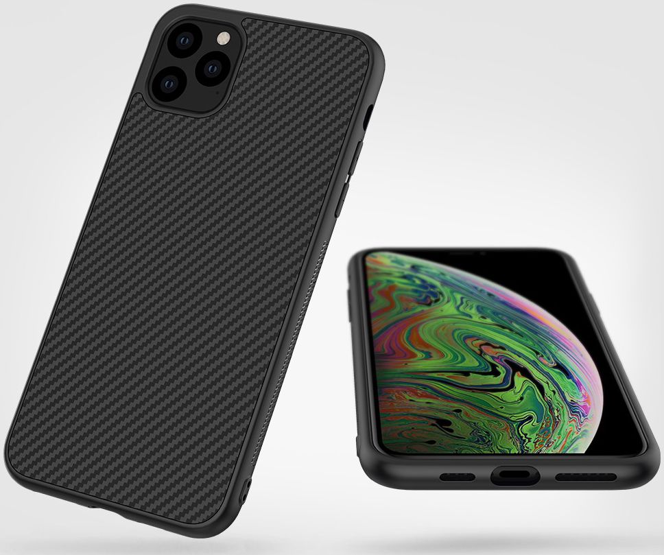 Nillkin Synthetic Fiber Hybride Apple iPhone 11 Pro Max Hoesje Zwart afbeelding 2