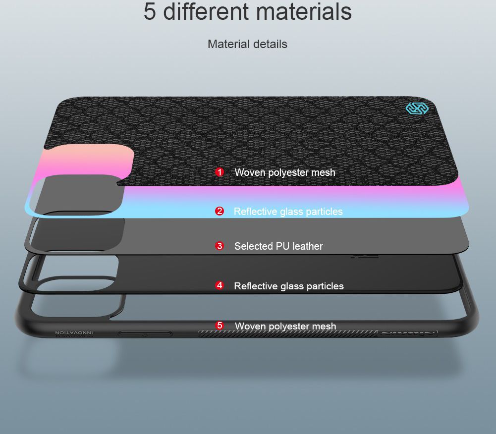 Nillkin Dazzling Hybride Apple iPhone 11 Pro Hoesje Zwart/Grijs afbeelding 2