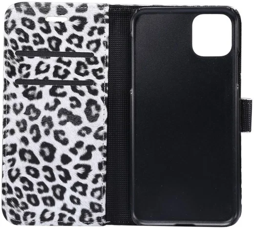 Apple iPhone 11 Hoesje Portemonnee met Print Luipaard afbeelding 2