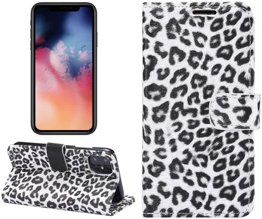 Apple iPhone 11 Hoesje Portemonnee met Print Luipaard afbeelding 6