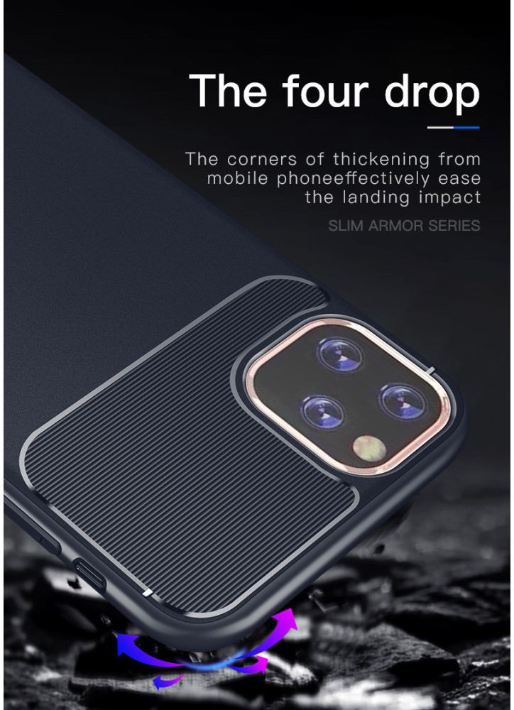 Apple iPhone 11 Pro Hoesje Armor TPU Zwart afbeelding 12