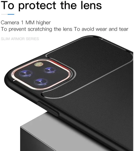 Apple iPhone 11 Pro Hoesje Armor TPU Zwart afbeelding 9