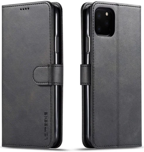 Apple iPhone 11 Pro Stand Portemonnee Bookcase Hoesje Zwart afbeelding 2