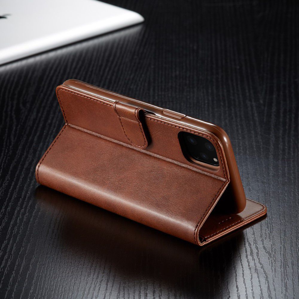Apple iPhone 11 Pro Stand Portemonnee Bookcase Hoesje Coffee afbeelding 14