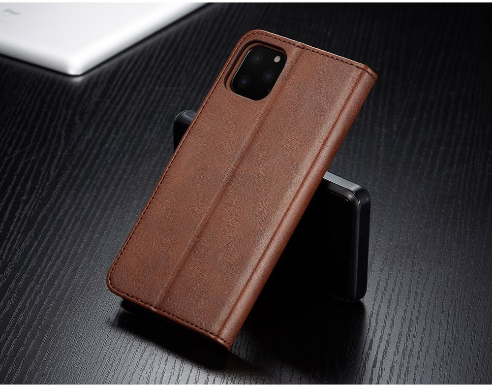 Apple iPhone 11 Pro Stand Portemonnee Bookcase Hoesje Coffee afbeelding 19