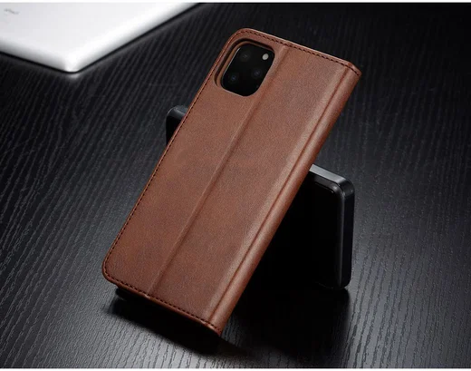 Apple iPhone 11 Pro Stand Portemonnee Bookcase Hoesje Coffee afbeelding 19