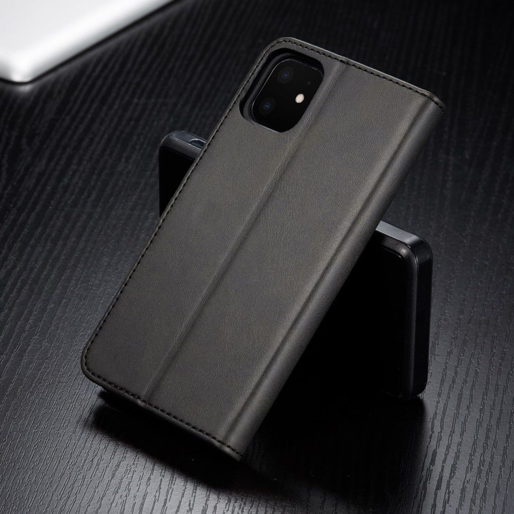 Apple iPhone 11 Portemonnee Bookcase Hoesje Met Stand Zwart afbeelding 6