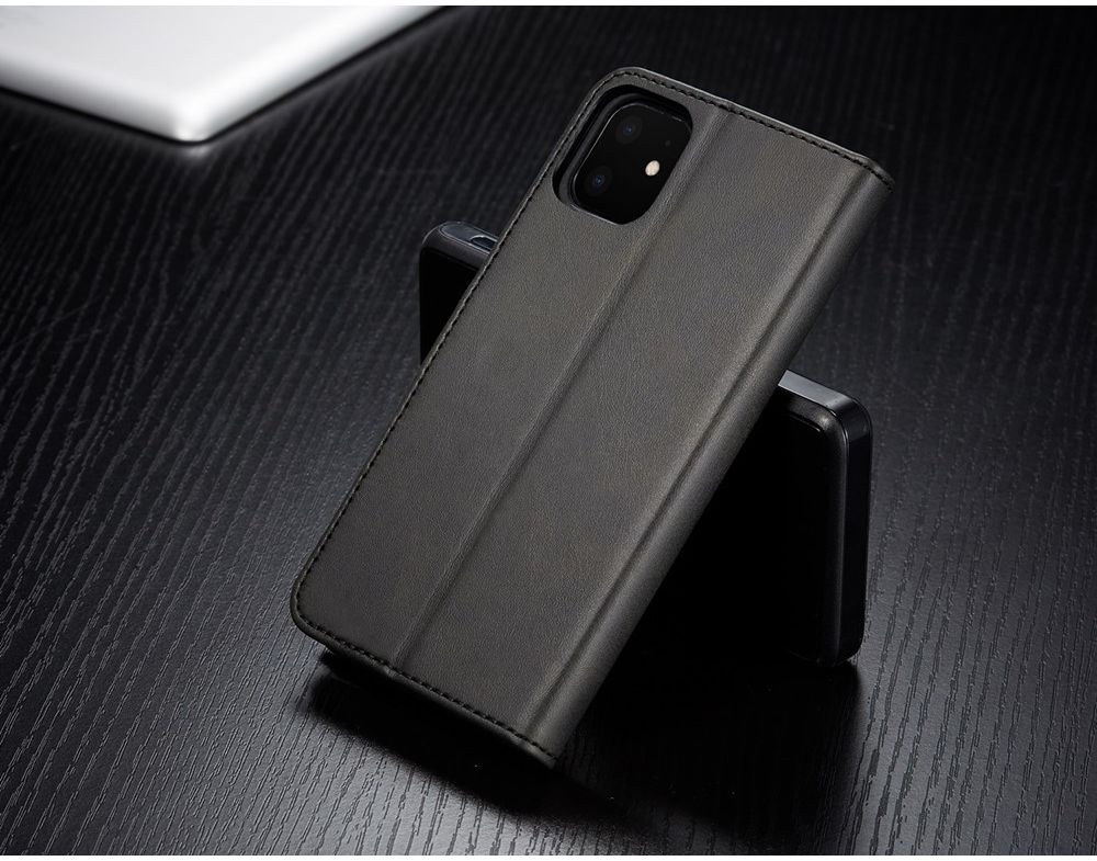 Apple iPhone 11 Portemonnee Bookcase Hoesje Met Stand Zwart afbeelding 8