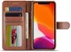 Apple iPhone 11 Portemonnee Bookcase Hoesje Met Stand Bruin afbeelding 2